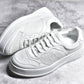 GG Embossed White Leather