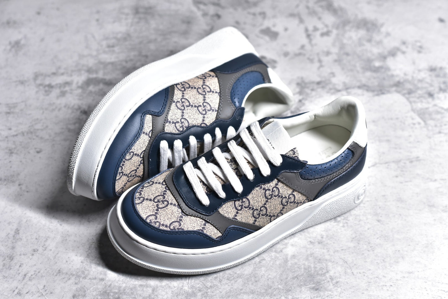 GG Embossed Beige Blue Suprme