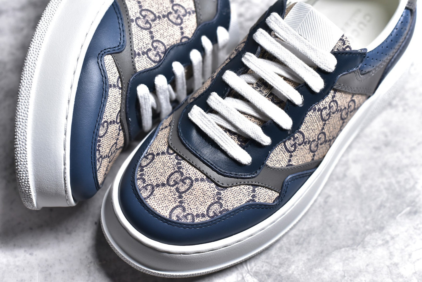 GG Embossed Beige Blue Suprme