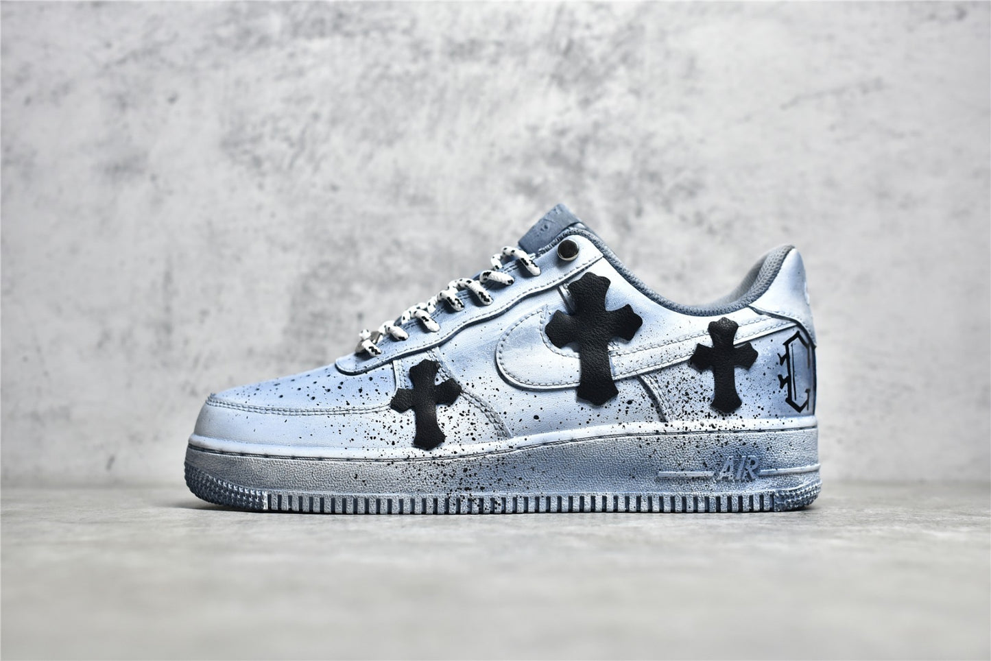 AF1 Chrome Hearts Cross Oil Splashed