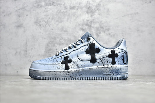 AF1 Chrome Hearts Cross Oil Splashed