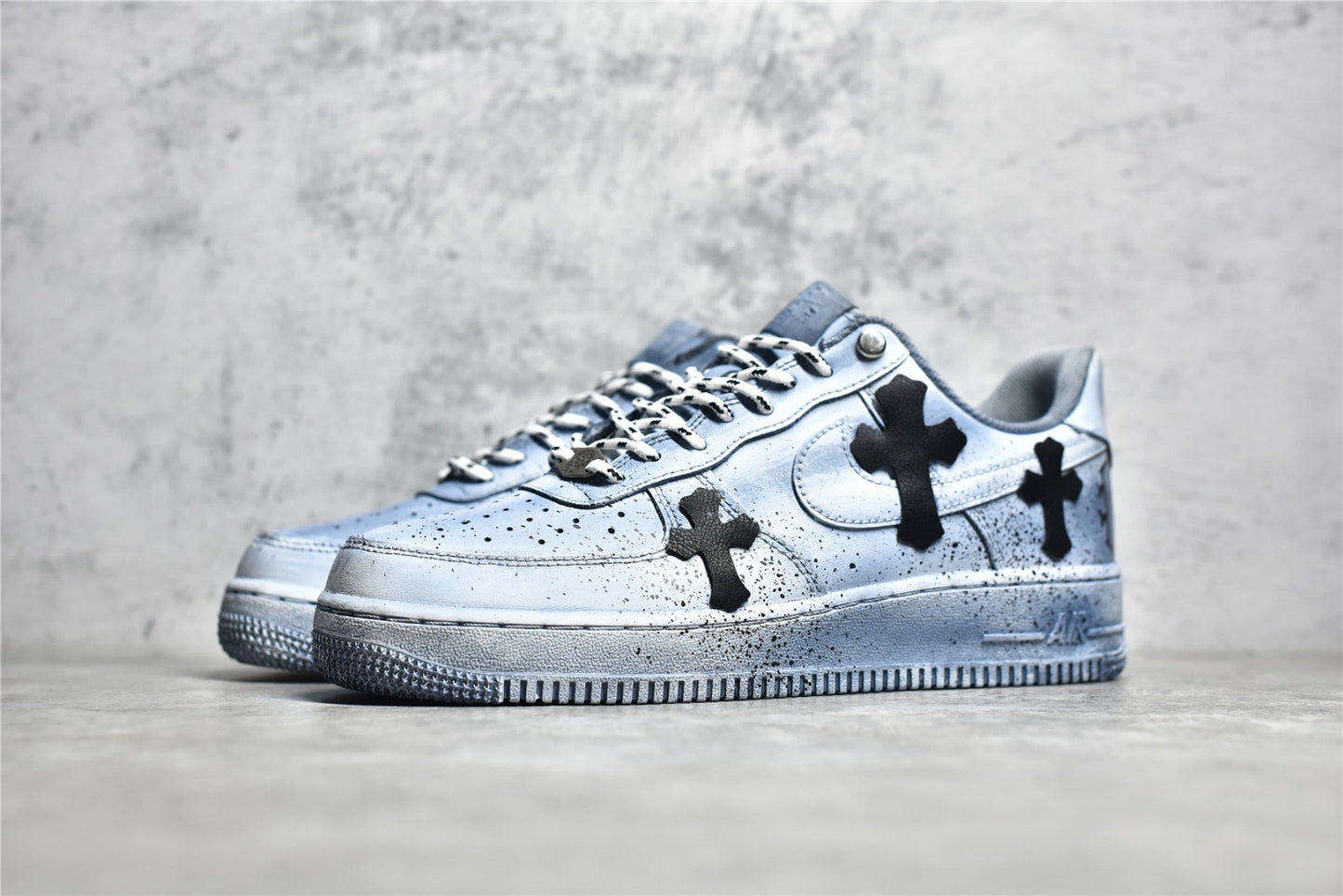 AF1 Chrome Hearts Cross Oil Splashed