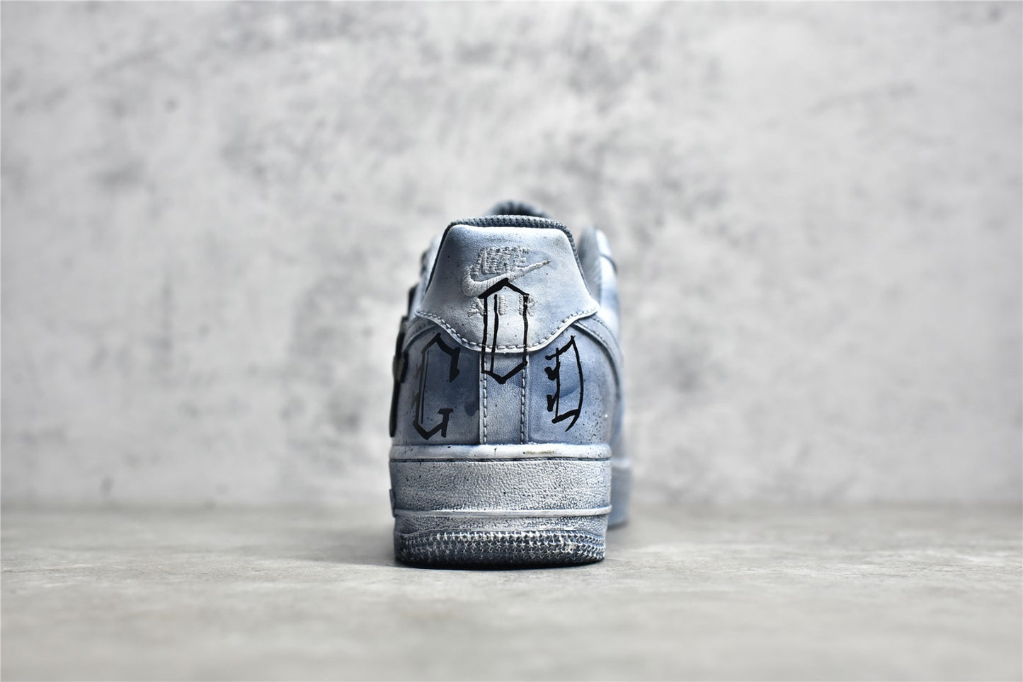 AF1 Chrome Hearts Cross Oil Splashed